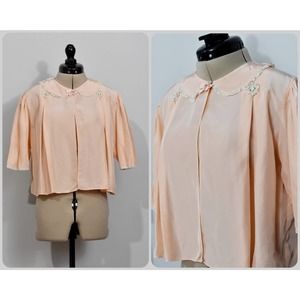 Dashing Deb Peach Rayon Bed Jacket
